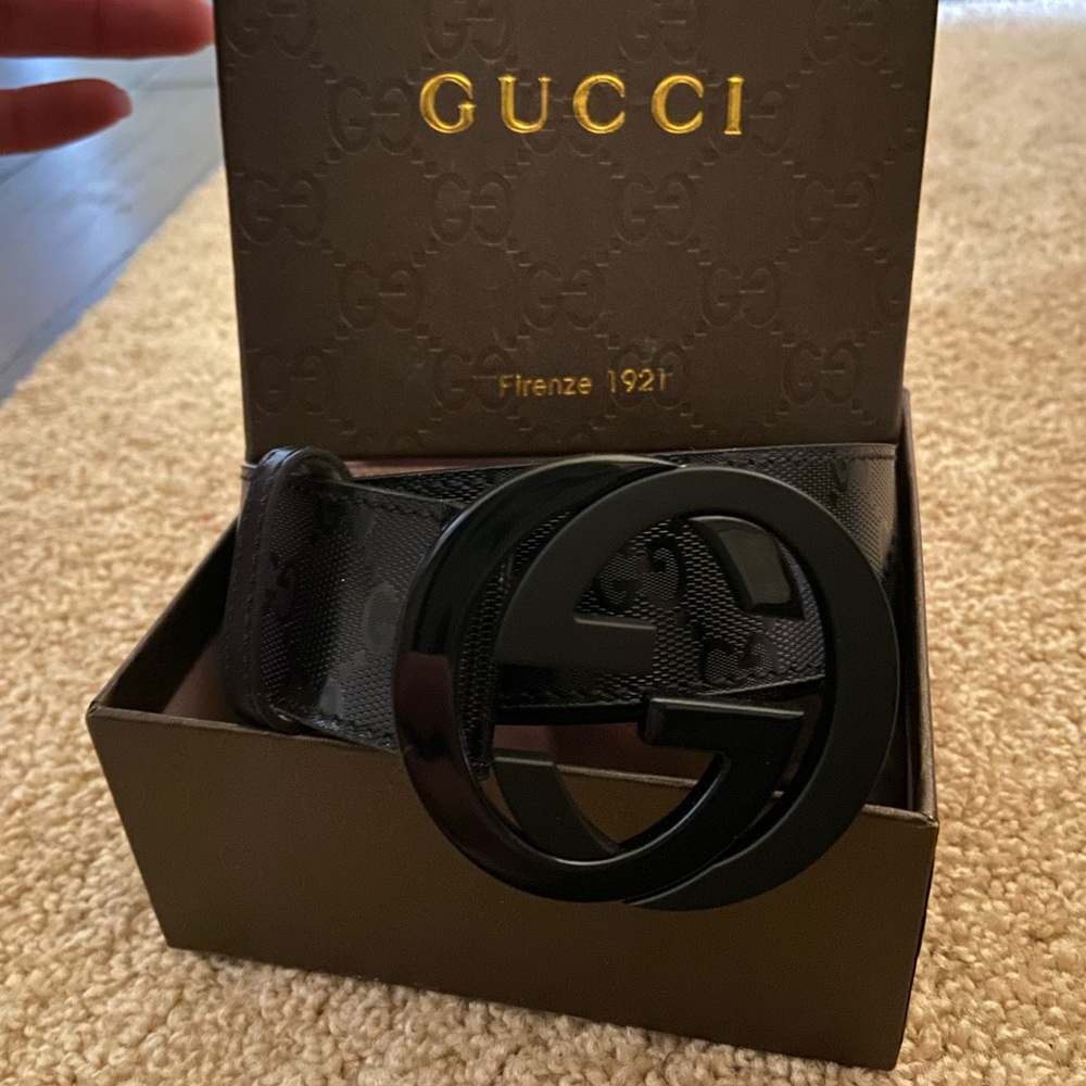 Mens Gucci Black Belt